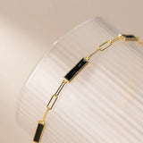 925 Sterling Silver Square Link Chain Bracelet Gothic Punk Jewelry
