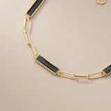 925 Sterling Silver Square Link Chain Bracelet Gothic Punk Jewelry