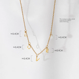 925 Silver LOVE Letter Clavicle Necklace Wedding Gift