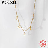 925 Silver LOVE Letter Clavicle Necklace Wedding Gift