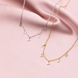 925 Silver LOVE Letter Clavicle Necklace Wedding Gift