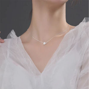 925 Silver Heart Zircon Pendant Necklace Wedding Jewelry