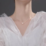 925 Silver Heart Zircon Pendant Necklace Wedding Jewelry