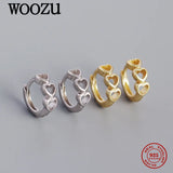 925 Sterling Silver Heart Round Hoop Earrings for Women