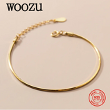 925 Silver Snake Bone Chain Charm Bracelet Hip Hop Jewelry