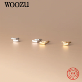 925 Sterling Silver Lightning Zircon Stud Earrings French Hip Hop Jewelry