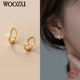 925 Silver Sweet Love Heart Zircon Hoop Earrings Wedding Jewelry Gift