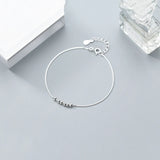 925 Sterling Silver Beads Chain Bracelet For Women