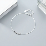 925 Sterling Silver Beads Chain Bracelet For Women