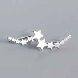 925 Sterling Silver Stars Stud Earrings Wedding Gothic Jewelry Gift