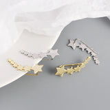 925 Sterling Silver Stars Stud Earrings Wedding Gothic Jewelry Gift