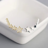 925 Sterling Silver Stars Stud Earrings Wedding Gothic Jewelry Gift