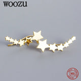 925 Sterling Silver Stars Stud Earrings Wedding Gothic Jewelry Gift