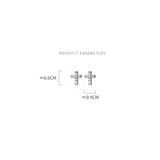 925 Sterling Silver Cross Zircon Stud Earrings for Women