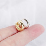 925 Silver Minimalism Golden Hoop Earrings for Women
