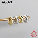925 Silver Minimalism Golden Hoop Earrings for Women