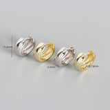 925 Silver Minimalism Golden Hoop Earrings for Women