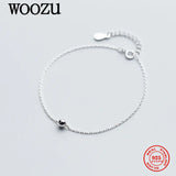 925 Silver Round Bead Chain Bracelet for Women