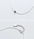 925 Silver Round Bead Chain Bracelet for Women
