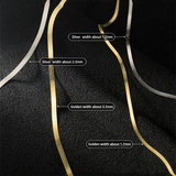 925 Silver Snake Bone Chain Necklace for Women Wedding Jewelry