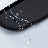 925 Silver Square Link Chain Anklet for Women Girls Foot Jewelry