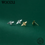 925 Silver Bee Stud Earrings Wedding Punk Student Insect Jewelry