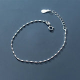 925 Silver Cuban Link Chain Bracelet for Women Party French Punk Hip Hop Jewelry
