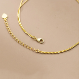 925 Silver Snake Bone Chain Anklet Hip Hop Classic Jewelry Gift