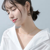 925 Silver Minimalist Beads Choker Necklace for Women