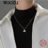 925 Sterling Silver Zircon Key Lock Pendant Necklaces Women Fine Jewelry
