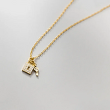 925 Sterling Silver Zircon Key Lock Pendant Necklaces Women Fine Jewelry