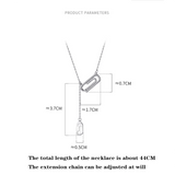 925 Silver Zircon Chain Pendant Necklace Wedding Jewelry Gift