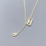 925 Silver Zircon Chain Pendant Necklace Wedding Jewelry Gift