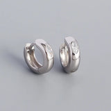 925 Sterling Silver Zircon Circle Hoop Earrings Party Bohemia Ear Jewelry