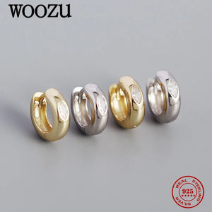 925 Sterling Silver Zircon Circle Hoop Earrings Party Bohemia Ear Jewelry