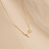 925 Sterling Silver Punk Pin Lock Water Drop Zircon Pendant Necklaces For Women
