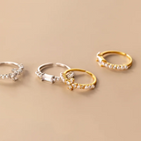 925 Silver Flower Square Pearls Zircon Rings for Women