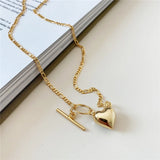925 Silver Love Heart Pendant Necklace Wedding Punk Jewelry Gift