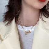 925 Silver Love Heart Pendant Necklace Wedding Punk Jewelry Gift