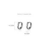 925 Silver Twist Zircon Hoop Earrings for Women Party Jewelry Gift