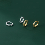 925 Silver Twist Zircon Hoop Earrings for Women Party Jewelry Gift
