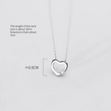 925 Silver Sweet Love Heart Pendant Necklace Wedding Jewelry