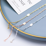 925 Sterling Silver Pearl Link Chain Bracelet Women's Charm Jewelry