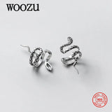 Real 925 Sterling Silver Snake Ear Cuffs Wedding Earrings