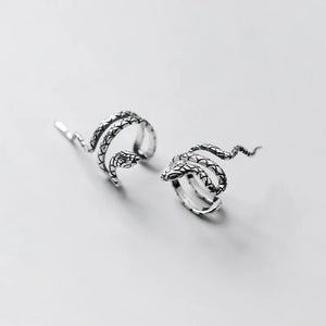 Real 925 Sterling Silver Snake Ear Cuffs Wedding Earrings