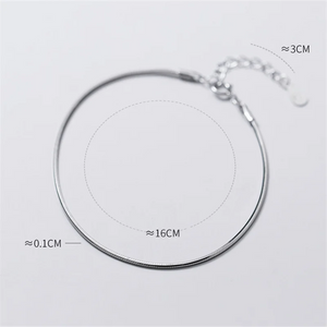 925 Silver Golden Snake Bone Bracelet Women Party Jewelry Gift