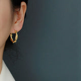 925 Silver Vintage Twist Circle Hoop Earrings for Women Unique Jewelry Gift