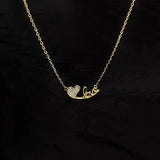 Romantic Heart Zircon Pendant 925 Silver Necklace