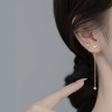 Sweet Heart Zircon Tassel Earrings Women