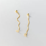 Sweet Heart Zircon Tassel Earrings Women